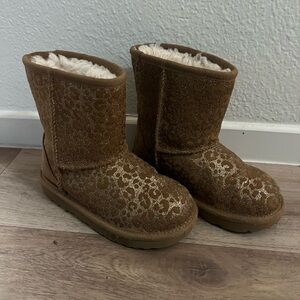 UGG Tan Leopard Pattern Boots for Girls